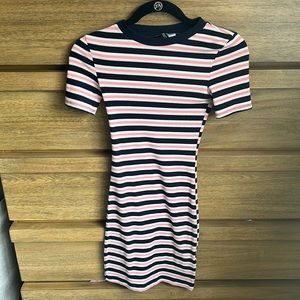 Bodycon striped jersey dress